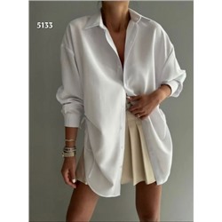Удлинённая блузка лайт белая A133