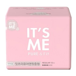 ITS ME Прокладки женские гигиенические с крылышками / Pure & Fit Pads Regular, 250 мм, 4 капли, 12 шт.