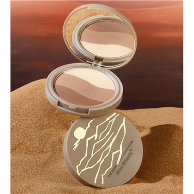 (Срок 25.04.2024) Пудра-бронзатор трехцветная для контурирования лица Kiss Beauty The Sunset Dune