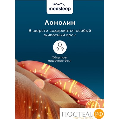 MedSleep SONORA Подушка стег 70х70,1пр.,хлопок/вербл.шерсть/микровол.