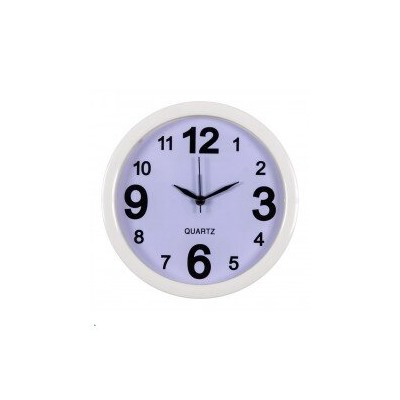 *Часы будильник  B4-001 (диам 15 см) белый Классика