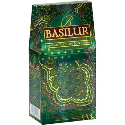 Чай                                        Basilur                                        Восточная коллекция "Марокканская мята" 100 гр., зелен.с мятой, картон (12) (70427)