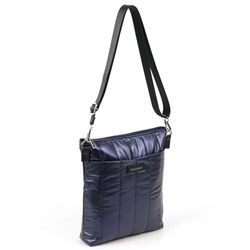 Женская дутая стеганная сумка-планшет через плечо 1293-1 Блу