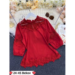 Женская Блузка Ткань Вискоза + Гипюр Размеры M 46-48, L48-50, XL50-52, 2XL 54-56