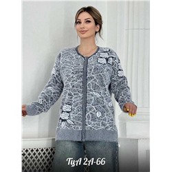 Женская кофта. Ткань Альпака( 60% cotton, 10% viscose, 30% wool)