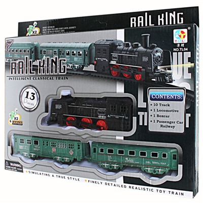 Железная дорога Rail King 13 (свет, звук)