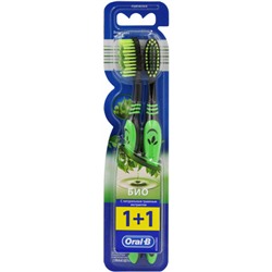 Зубная щетка Oral-B (Орал-Би) Био 40, средняя, 2 шт