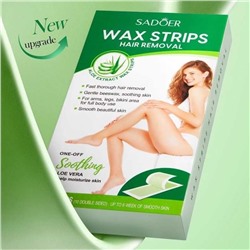 Восковые полоски для депиляции Sadoer Wax Strips 20 pcs