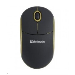 *Мышь Defender провод Discovery MS-630 USB BY  (Ч-желт) 2кн+кл 1000dpi скручивающ.каб