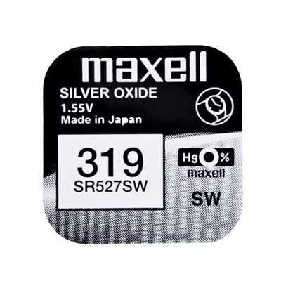 Элемент серебряно-цинковый Maxell 319, SR527SW (10) (100) ..