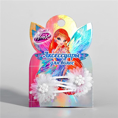 Набор зажимов для волос Winx (Феи Винкс), с цветком, 2 шт