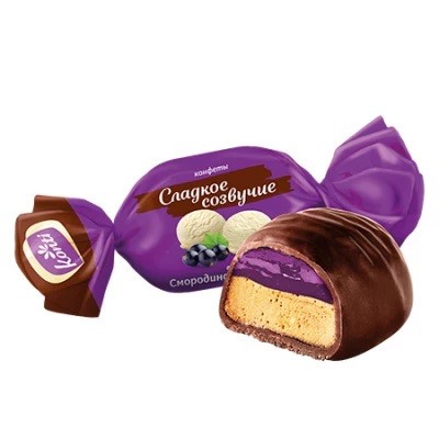 Кондитерские изделия                                        Konti                                        конфеты весовые Сладкое созвучие,вкус Смородина с пломбиром (4 кг) фасовка по 1 кг