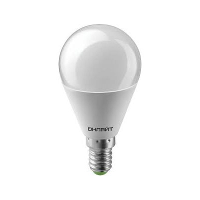 [34730] Лампа светодиодная ОНЛАЙТ "шарик" OLL-G45-8Вт-230-4K(4000 холодный)-E14 /71625/