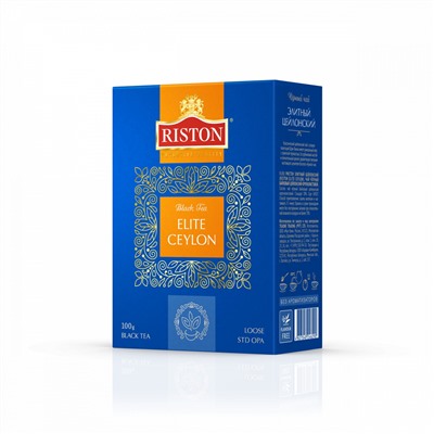 Чай                                        Riston                                        ЭЛИТНЫЙ Цейлонский чай 100 гр., круп.лист (10)