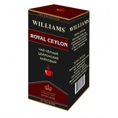 Чай черный Williams Royal Ceylon в пакетиках 25 пак.