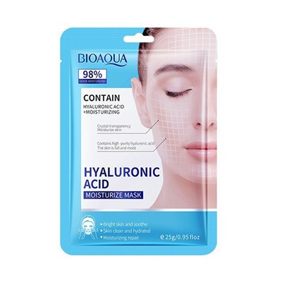 Тканевая маска с ГИАЛУРОНОВОЙ КИСЛОТОЙ увлажняющая Bioaqua Hyaluronic Acid