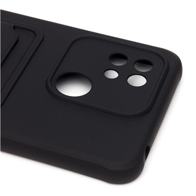 Чехол-накладка SC304 с картхолдером для "Xiaomi Redmi 10C" (black)