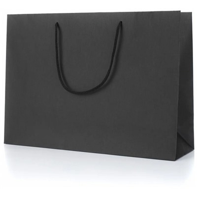 Подарочный пакет черный (25x35) широкий