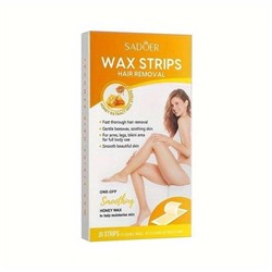 Восковые полоски для депиляции Sadoer Wax Strips 20 pcs