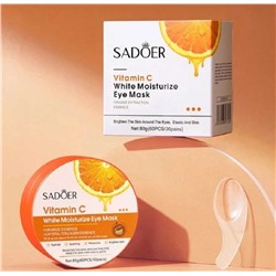 Гидрогелевые патчи для глаз с витамином С Sadoer Vitamin C White Moisturize Eye Mask Orange Extraction Essence