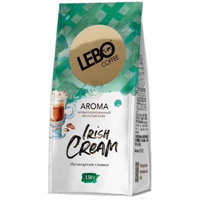 Кофе                                        Lebo                                         IRISH CREAM 150 гр. молотый с ароматом ирландских сливок (12) ЖЦ Январь