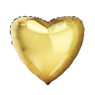 XR45СМ Шар Фольга сердце золот.45см