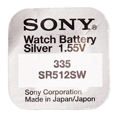 Элемент серебряно-цинковый Sony 335, SR512SW (10) (100) ..