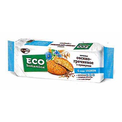 Кондитерские изделия                                        Eco-botanica                                        Печенье ECO-BOTANICA Овсяно-гречневое с Кунжутом 280 гр. (15)