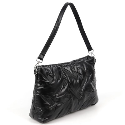 Женская дутая стеганная сумка через плечо 2312 Блек
