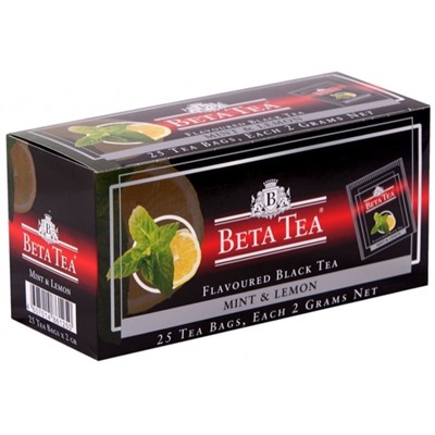 Чай                                        Beta tea                                        Лимон 25 пак. черный (24)