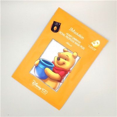 JMsolution Тканевая маска для лица с прополисом / Disney100 Honey Luminous Royal Propolis Mask Plus, 30 мл