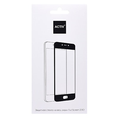 Защитное стекло Full Screen Activ Clean Line 3D для "Samsung SM-A805 Galaxy A80" (black)