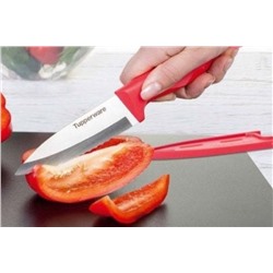 Нож для овощей «Гурман» с чехлом красный