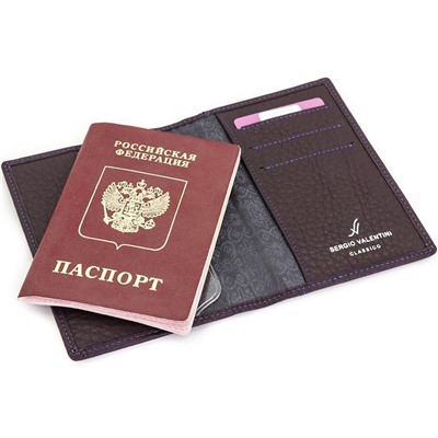 Женская кожаная обложка для паспорта Sergio Valentini СВ 8143-005/2