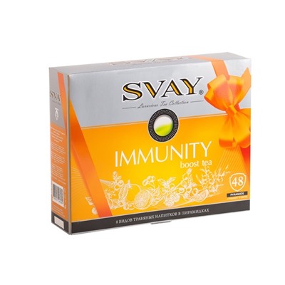 Чай                                        Svay                                        Svay IMMUNITY boost tea 48*2,5 гр., зеленый, травяной, пирамидки (6)