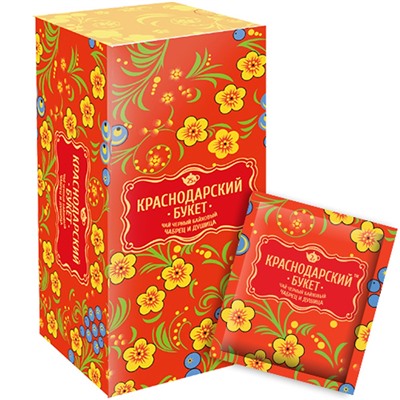 Чай                                        Краснодарский букет                                         Черный Чабрец-Душица 25 пак.х 2 гр. сашет (22)