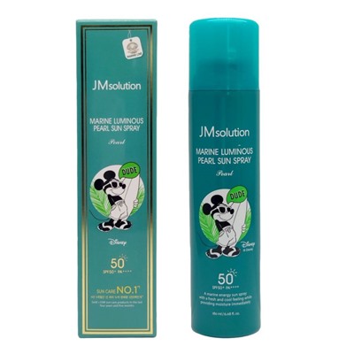 Jmsolution Солнцезащитный спрей с экстрактом жемчуга / Marine Luminous Pearl Sun Spray Disney Dude SPF50+ PA+++, 180 мл