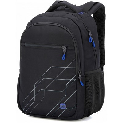 Рюкзак для подростков SkyName 90-124 черный/синий 29Х18Х40