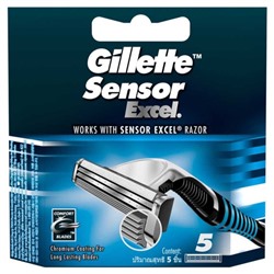 Кассеты для бритья Gillette Sensor Excel (Джилет Сенсор Иксэл) (5 шт)