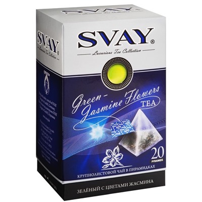 Чай                                        Svay                                        Svay Jasmin Flowers 20*2 гр. зеленый, пирамидки (12)