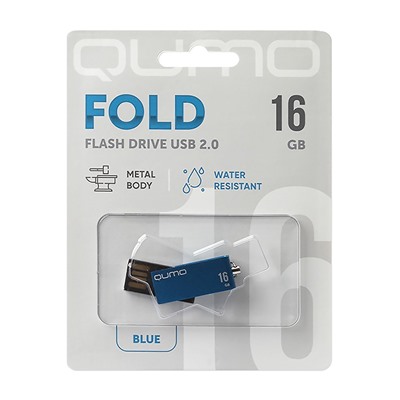 Флэш накопитель USB 16 Гб Qumo Fold (blue)