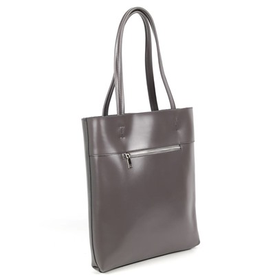 Женская кожаная сумка шоппер 8688-220 Серый