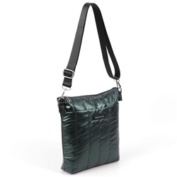 Женская дутая стеганная сумка-планшет через плечо 1293-1 Грин