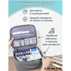 Аптечка дорожная автомобильная, сумка для хранения таблеток, домашняя аптечка