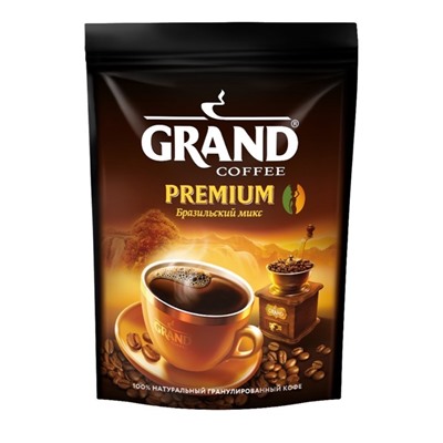 Кофе                                        Grand                                         Премиум 75 гр. бразил. гранула м/у (18) ПРОМО