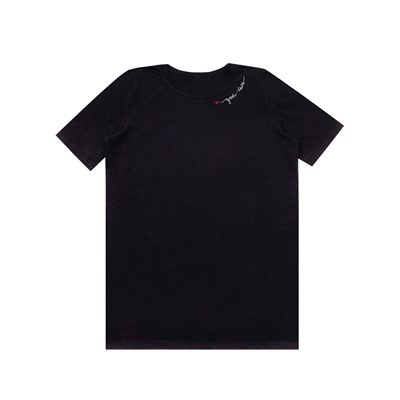 футболка 1ЖДФК3296001; черный / Good vibes вышивка