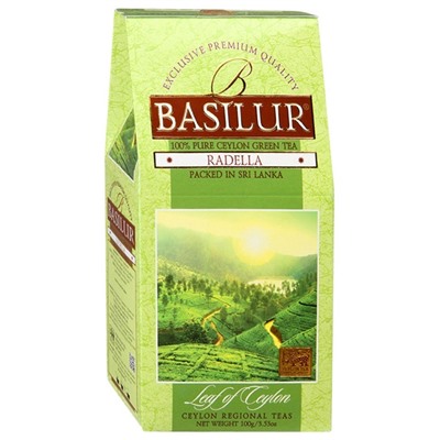 Чай                                        Basilur                                        Лист Цейлона "Раделла" 100 гр., зеленый, картон (12) (70457) ВЛОЖЕНИЕ