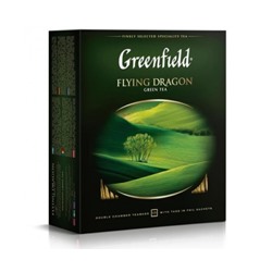 Чай                                        Greenfield                                         Flying Dragon 100 пак. х 2 гр. китайск.зеленый (9) (0585)