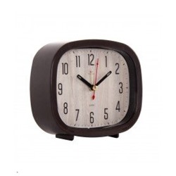 *Часы будильник  B5-008  кварц, корпус темно-коричневый "Эко стиль" (40)