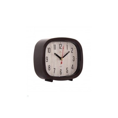*Часы будильник  B5-008  кварц, корпус темно-коричневый "Эко стиль" (40)